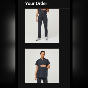 Night Sky Figs Maternity Scrubs xs shirt, xsp pants